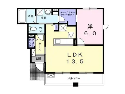 プレシャス 京 A(1LDK/1階)の間取り写真