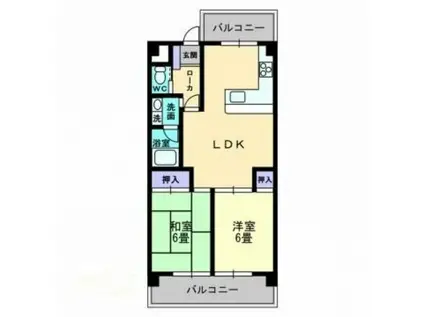 モアガーデンII(2LDK/3階)の間取り写真