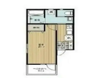 トータスアパート(1K/2階)の間取り写真