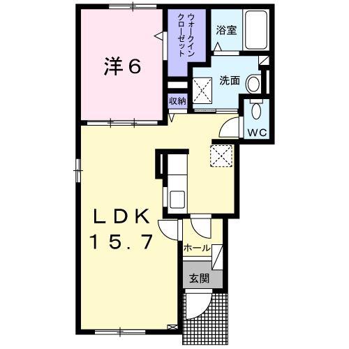 エテルナ(1LDK/1階)の間取り写真