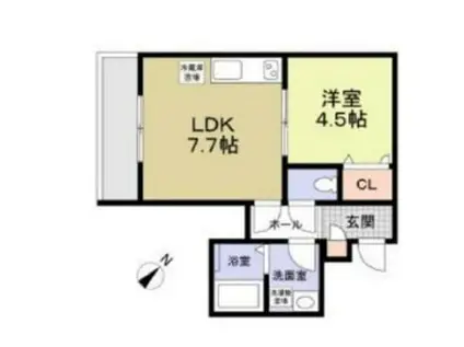 フォレストメゾン六義園(1LDK/2階)の間取り写真