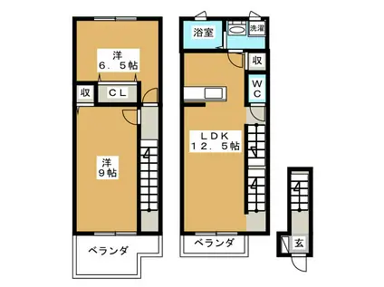 エトワールシャン(2LDK/2階)の間取り写真
