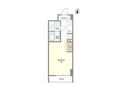 コートブランシェAP(ワンルーム/4階)の間取り写真