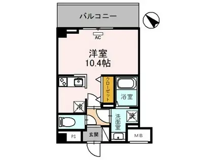 グランアネシス金澤II(ワンルーム/2階)の間取り写真