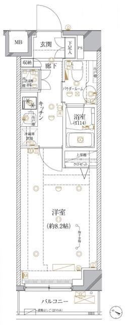 クレイシア板橋志村(1K/3階)の間取り写真