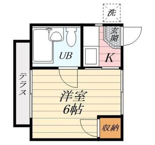泉町ハイツ(1K/2階)の間取り写真