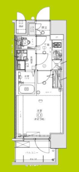 CREST TAPP 庄内(1K/7階)の間取り写真