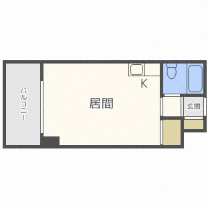 リブレス平岸(ワンルーム/3階)の間取り写真