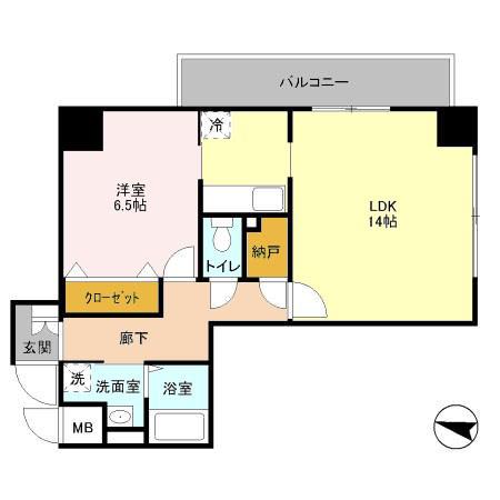 プレミールコート(1LDK/2階)の間取り写真