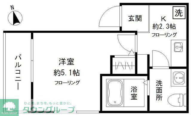 MELDIA田無町(1K/3階)の間取り写真