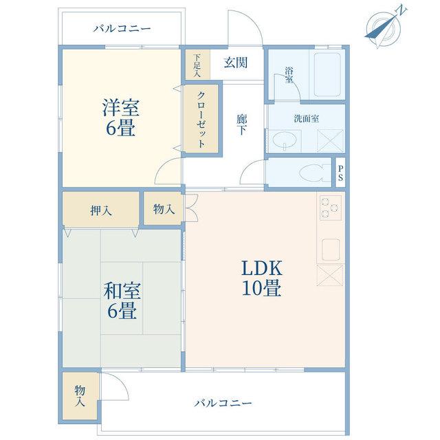 メゾン きらら(2LDK/1階)の間取り写真