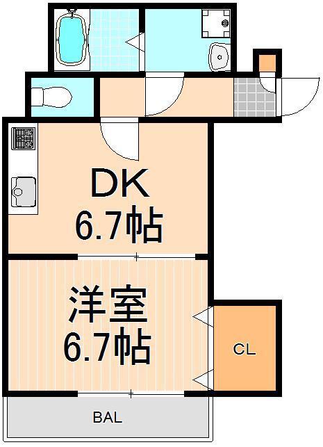 サンライトマンション(1DK/1階)の間取り写真