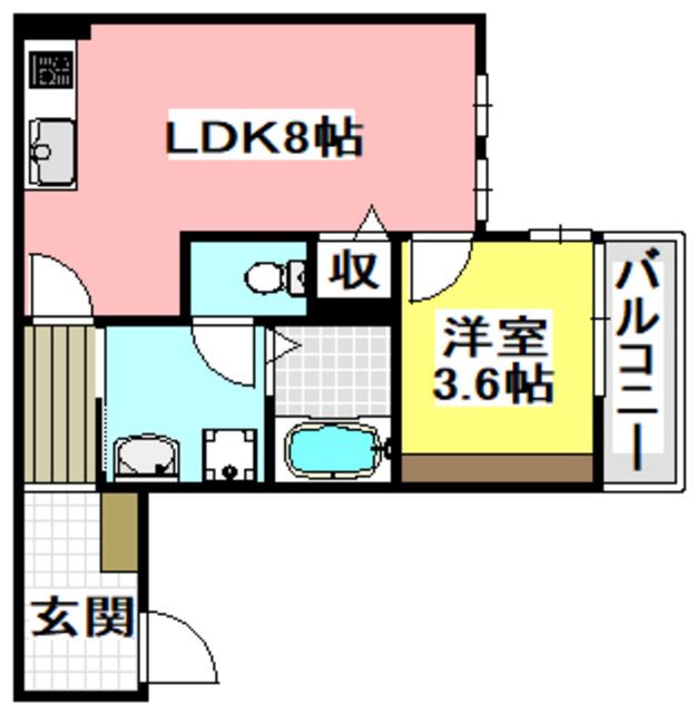 リブレメゾン岸辺I(1LDK/1階)の間取り写真