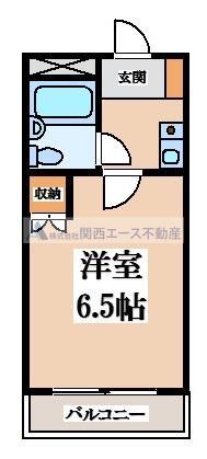あかねハイツ(1K/2階)の間取り写真