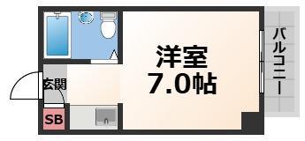 フューチャー21(1K/2階)の間取り写真