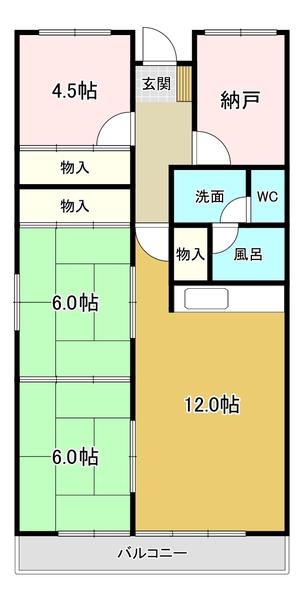 ホレスト(3SLDK/3階)の間取り写真