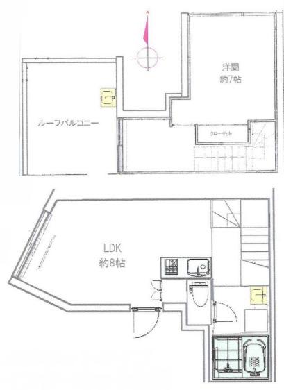 リブレス武蔵関(1LDK/5階)の間取り写真