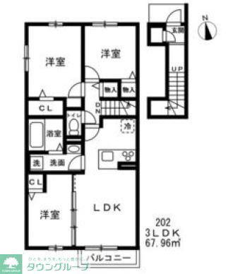 CASA MARMELO(3LDK/2階)の間取り写真