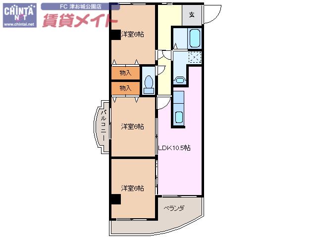 センチュリーヒルズ(3LDK/3階)の間取り写真
