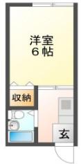パナハイツ今宿(ワンルーム/2階)の間取り写真