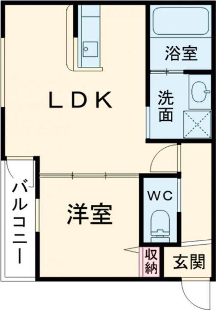 ボヌール英賀保駅前II(1LDK/2階)の間取り写真