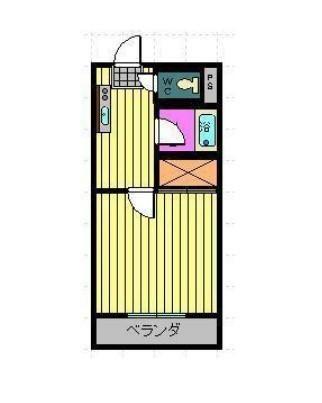 柳丸コーポ北棟(1K/4階)の間取り写真