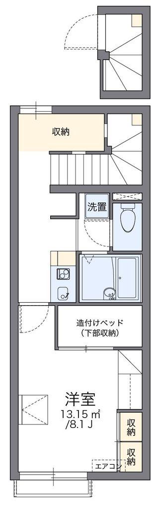 レオパレスリッチM(1K/2階)の間取り写真