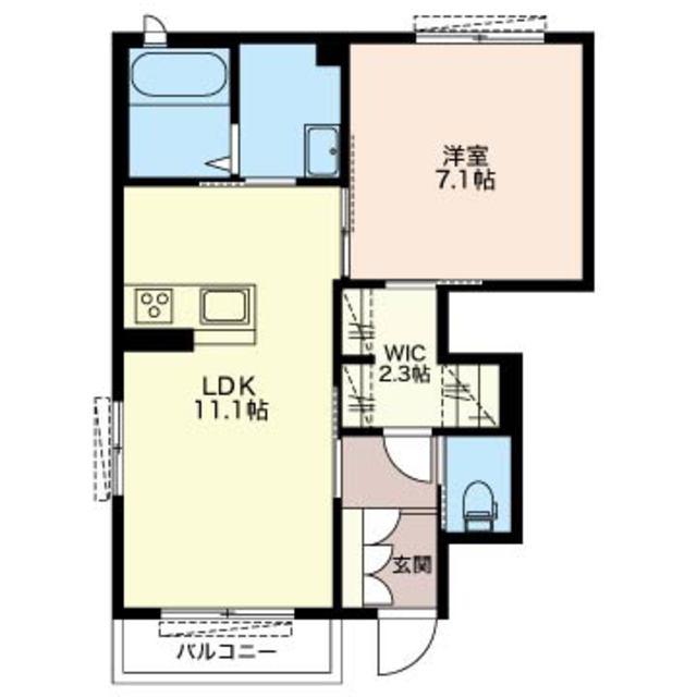 SHA MAISON 荻II(1LDK/1階)の間取り写真