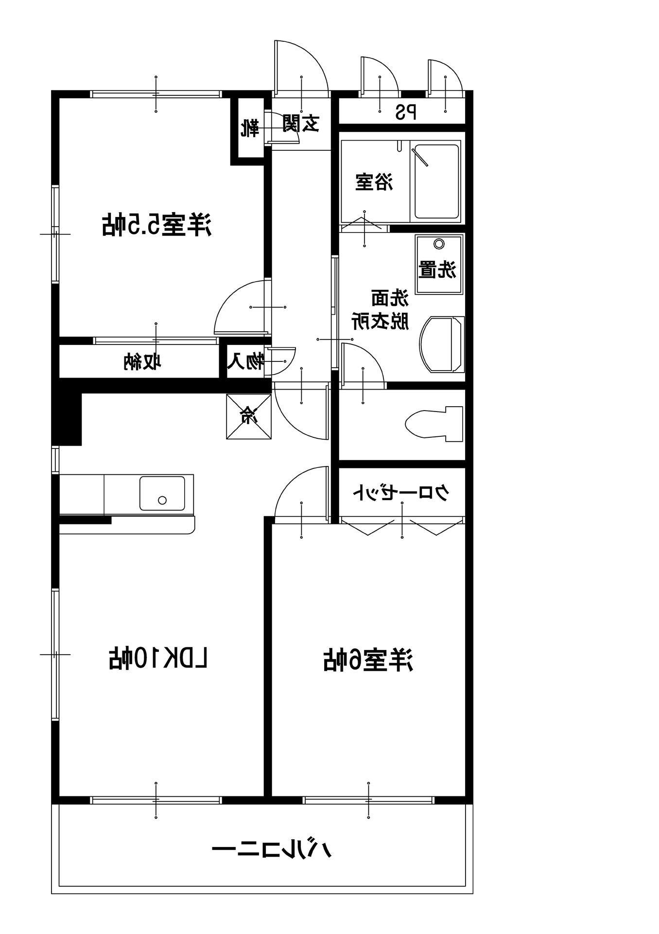 志幸42 シャンソン(2LDK/2階)の間取り写真