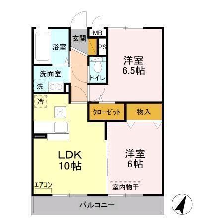 レジデンスFUJI(2LDK/1階)の間取り写真