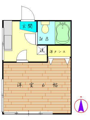 春日部アーバンライフ(1K/2階)の間取り写真