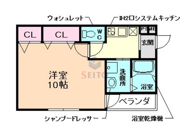 フジパレス神崎川III番館(1K/2階)の間取り写真