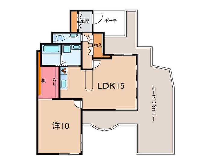 レオグランデ甲南山手(1LDK/3階)の間取り写真