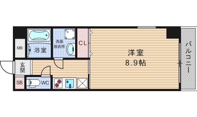 幸田マンション幸町(1K/5階)の間取り写真