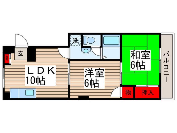 第3ハイツカトレア(2LDK/3階)の間取り写真