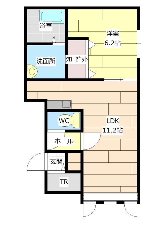 レジェンダリーI(1LDK/2階)の間取り写真