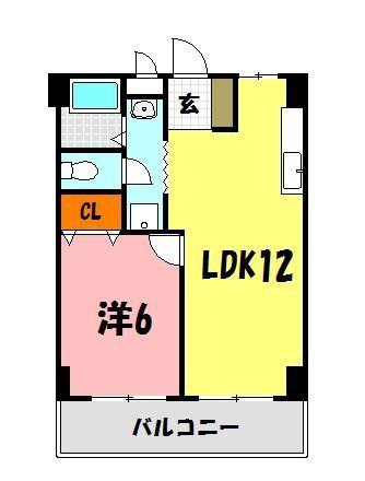 パークヒルズオアシス(1LDK/1階)の間取り写真