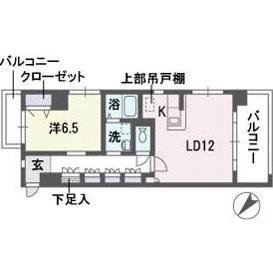 エンシェント山荘通(1LDK/4階)の間取り写真