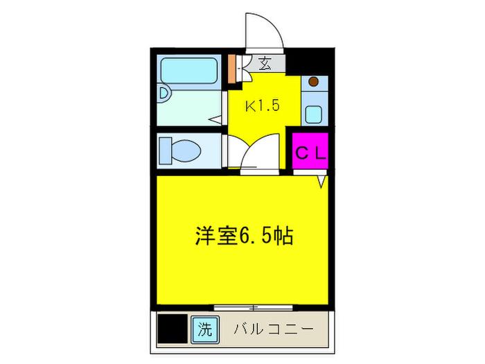 モリエールパリ(1K/2階)の間取り写真