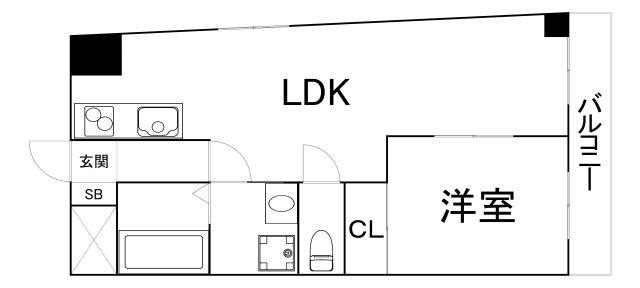 協和産業ビル(1LDK/3階)の間取り写真