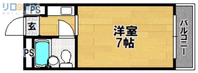 ベストレジデンス上新庄(ワンルーム/2階)の間取り写真