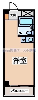 リリーフ明日香(ワンルーム/5階)の間取り写真
