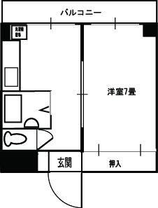 メゾンゴールドマンション(1DK/2階)の間取り写真