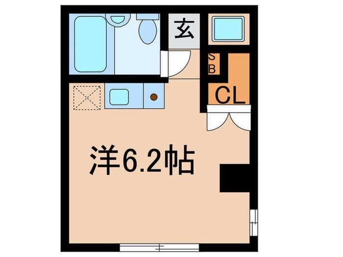 カーサ桜新町(ワンルーム/2階)の間取り写真