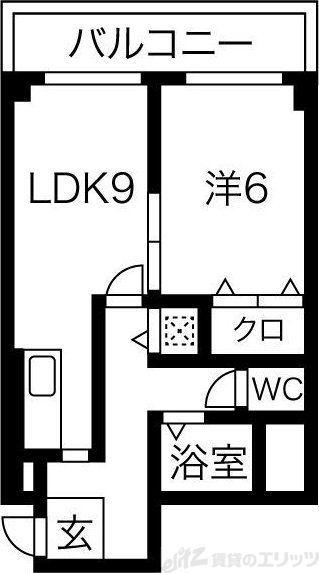 三恵ガーデンハイツ(1LDK/3階)の間取り写真