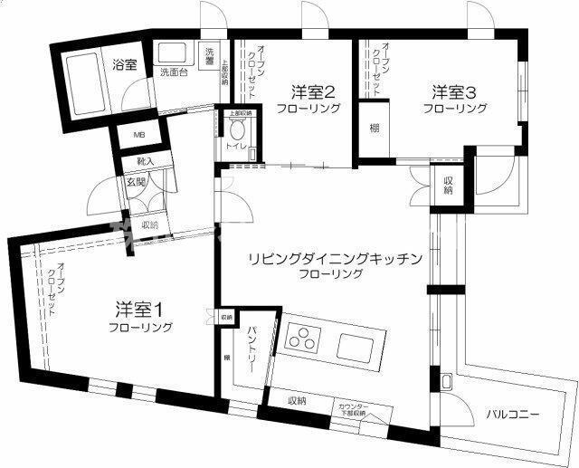 小石川フィエルテ(3LDK/4階)の間取り写真