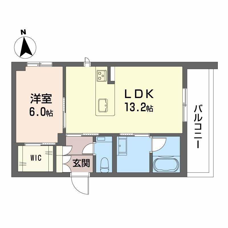 シャーメゾン ヤーティン(1LDK/3階)の間取り写真