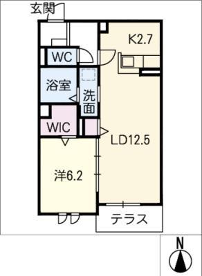 コンフォート相生山(1LDK/1階)の間取り写真