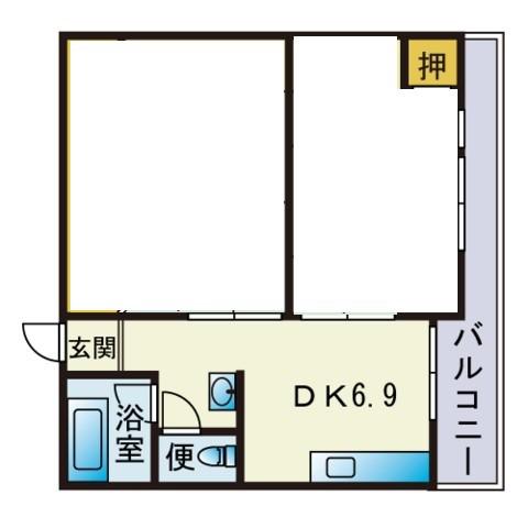 親和ビル(2DK/4階)の間取り写真