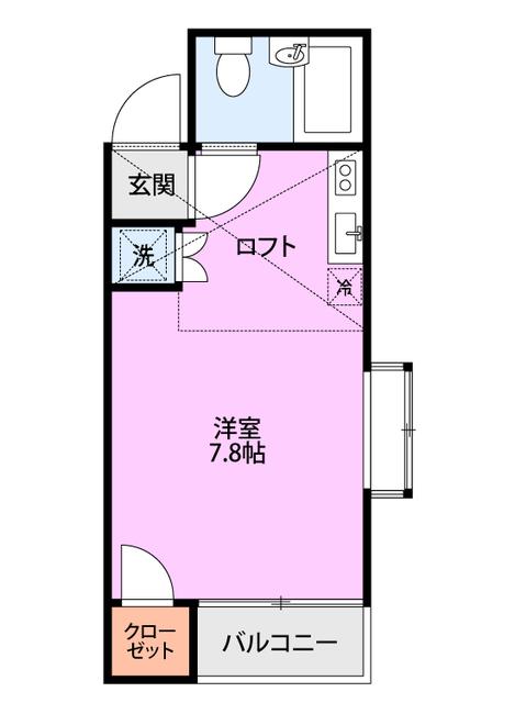 ベルトピア新潟11(ワンルーム/1階)の間取り写真